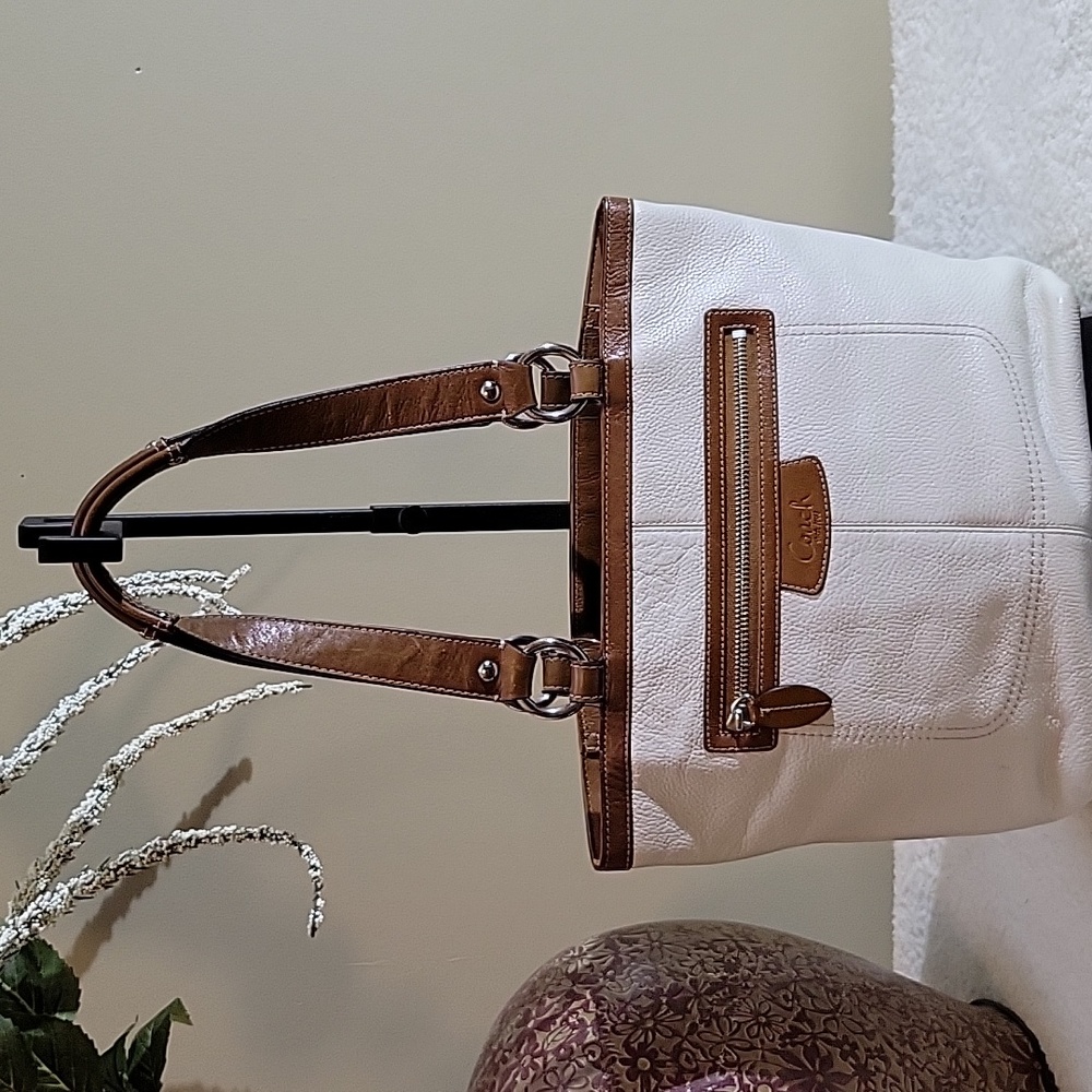 Coach Penelope Bag White/Brown leather